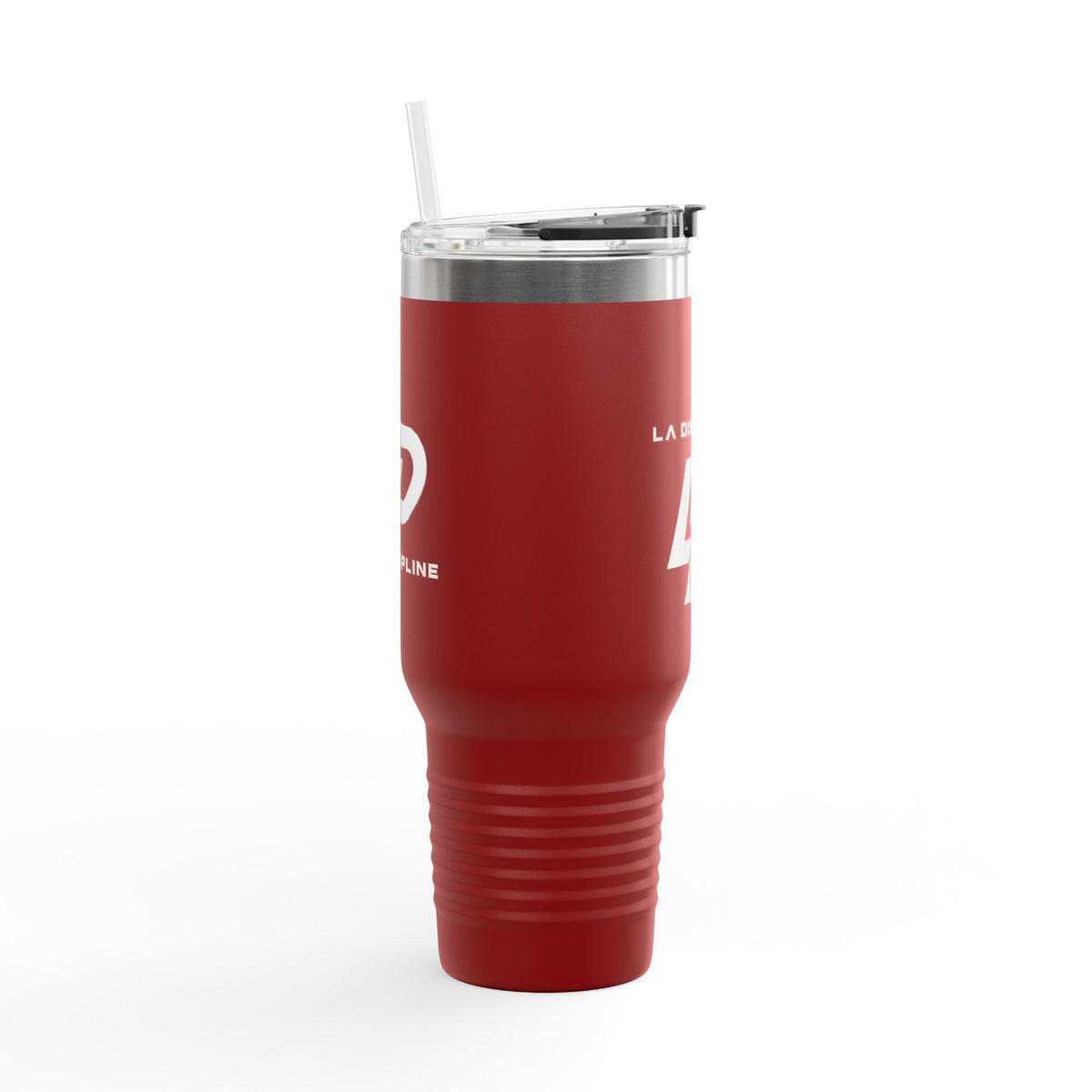 La Discipline 40oz Insulated Travel Mug — Large Stainless Steel Tumbler with Handle &amp; Straw Printify