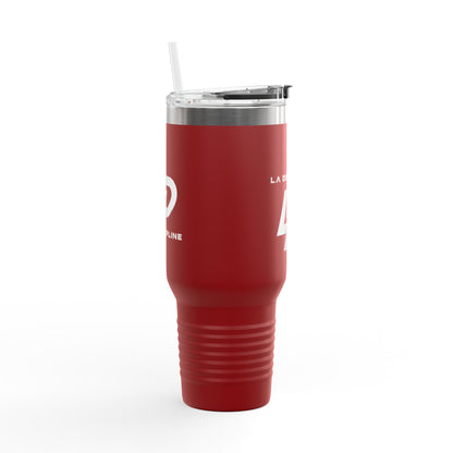 La Discipline 40oz Insulated Travel Mug — Large Stainless Steel Tumbler with Handle &amp; Straw Printify