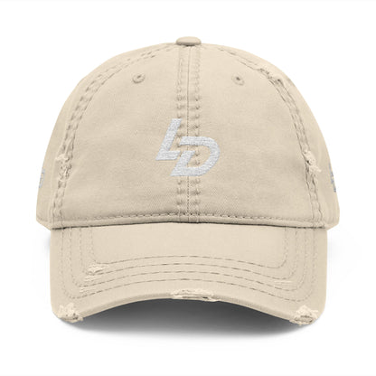 Distressed Embroidered Dad Hat — "LD" Logo &amp; "La Discipline" Back Printify