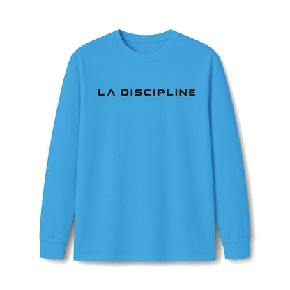 La Discipline Long Sleeve Tee — Minimal Logo Athletic Shirt Printify