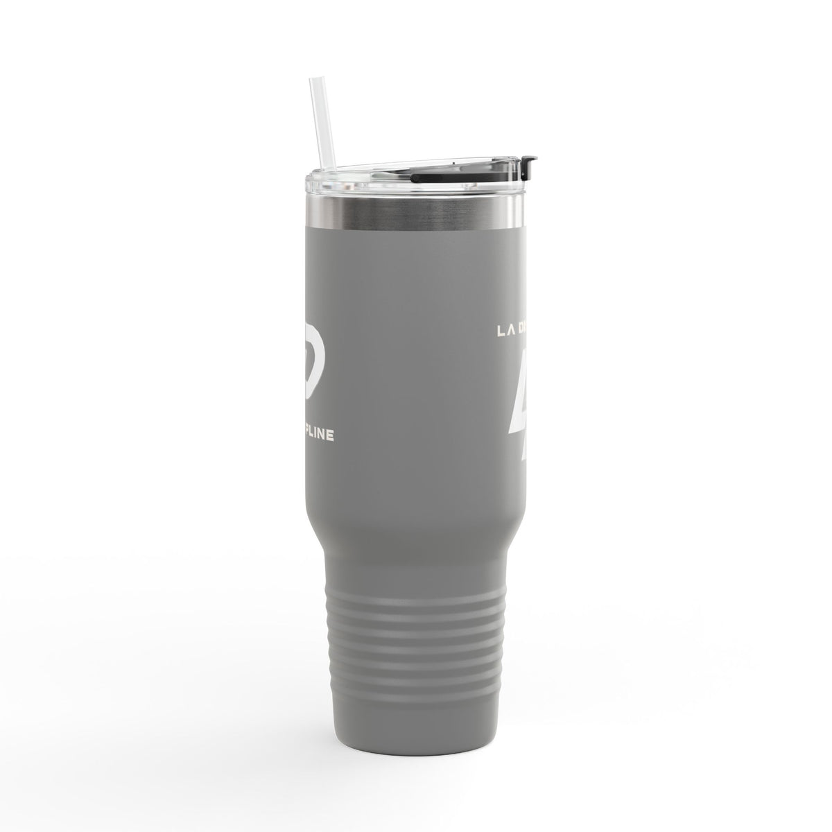 La Discipline 40oz Insulated Travel Mug — Large Stainless Steel Tumbler with Handle &amp; Straw Printify