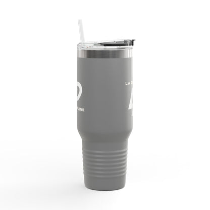 La Discipline 40oz Insulated Travel Mug — Large Stainless Steel Tumbler with Handle &amp; Straw Printify