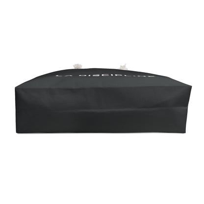 La Discipline Weekender Bag — Black Travel Tote with Minimalist Logo Printify