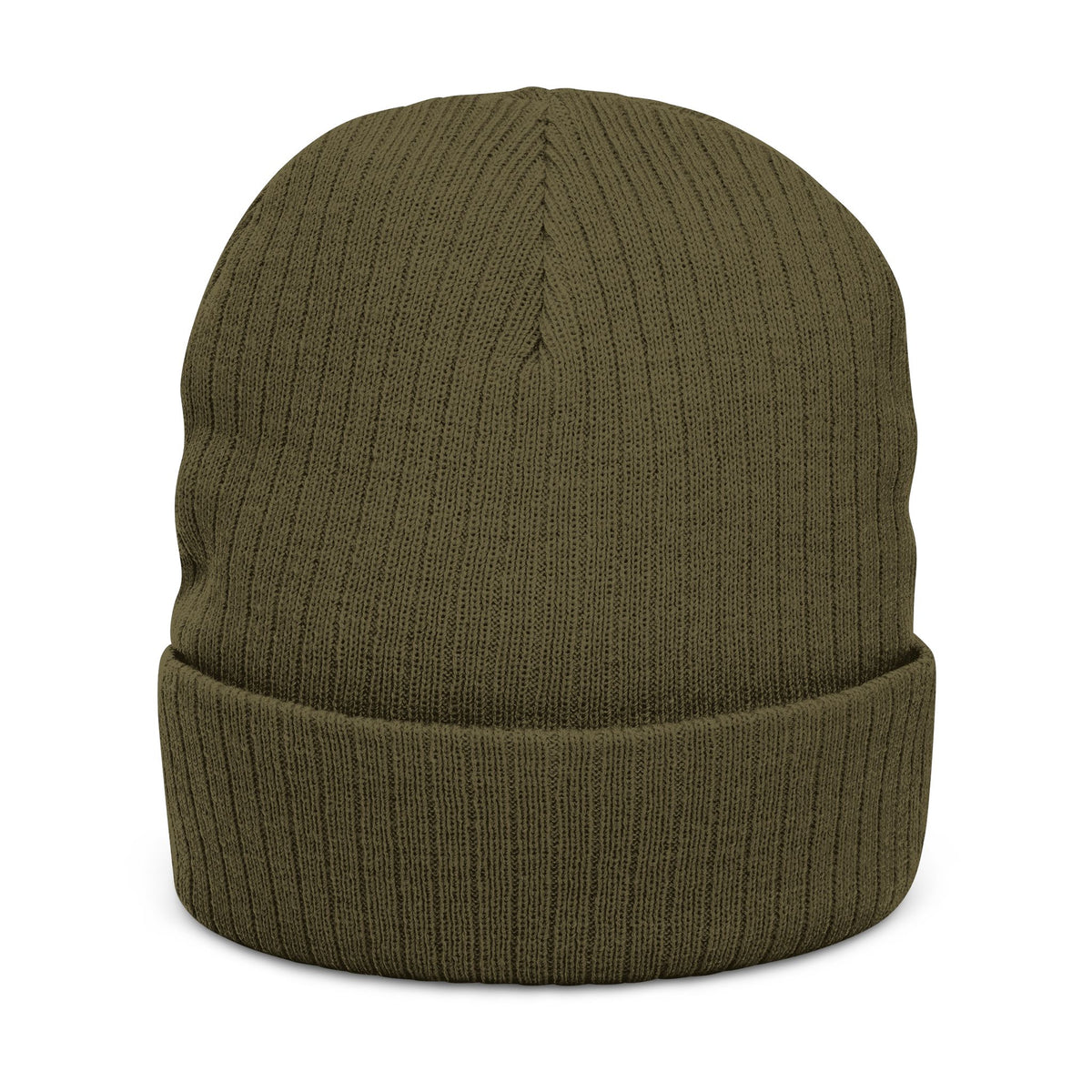 Embroidered LD Ribbed Knit Beanie — Minimal Logo Winter Hat Printify