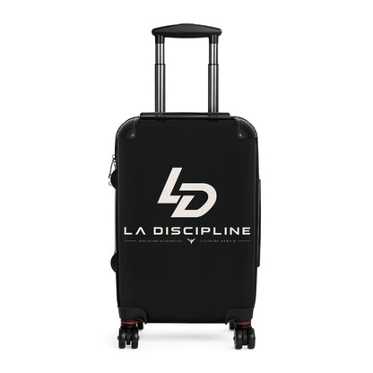 La Discipline Logo Carry-On Suitcase – Black Hard-Shell Travel Luggage Printify