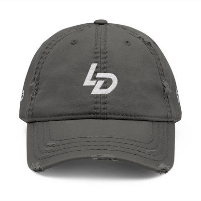 Distressed Embroidered Dad Hat — "LD" Logo &amp; "La Discipline" Back Printify