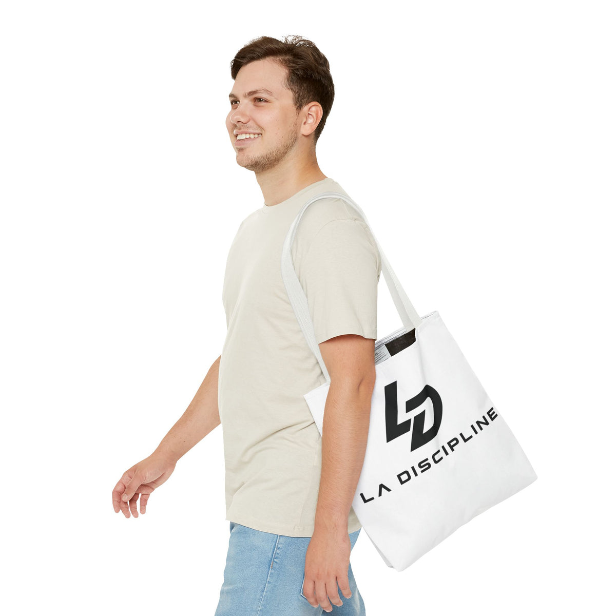 La Discipline Logo Tote Bag – Minimalist Gym &amp; Everyday Carry Printify