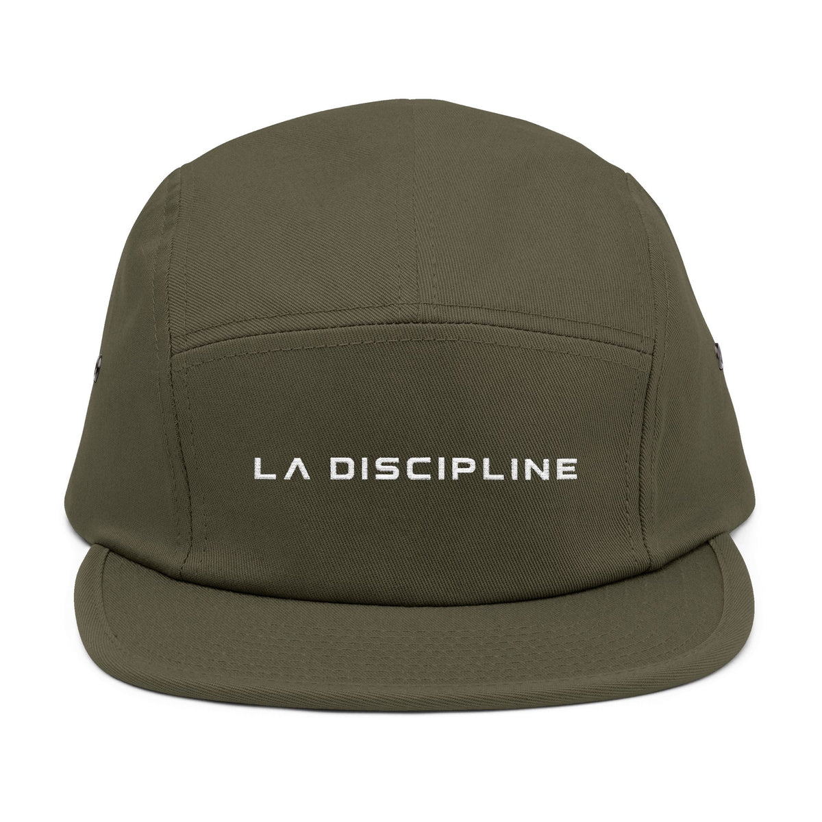 Embroidered 5-Panel Cap — "LA DISCIPLINE" Minimal Logo Printify