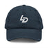Distressed Embroidered Dad Hat — "LD" Logo & "La Discipline" Back Printify