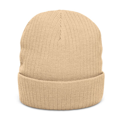 Embroidered Ribbed Beanie – La Discipline Logo Knit Cap Printify