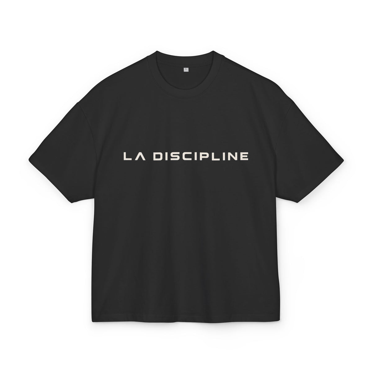 La Discipline Box Tee — Minimalist LD Logo Graphic T-Shirt Printify