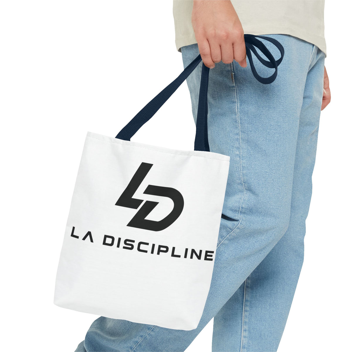 La Discipline Logo Tote Bag – Minimalist Gym &amp; Everyday Carry Printify