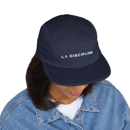 Embroidered 5-Panel Cap — "LA DISCIPLINE" Minimal Logo Printify