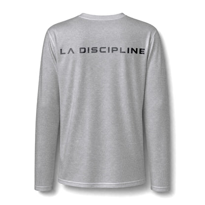 La Discipline Long Sleeve Tee — Minimal LD Logo Performance Shirt Printify
