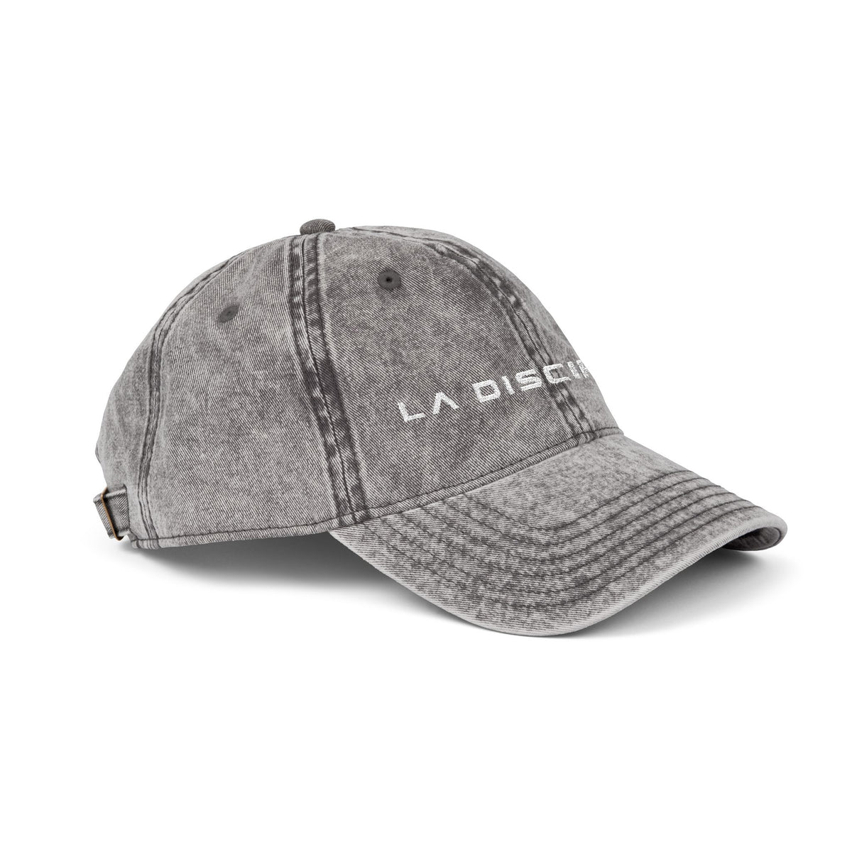 La Discipline Vintage Embroidered Cap — Washed Red Baseball Hat Printify