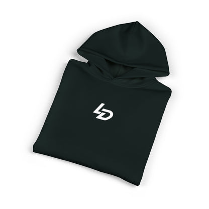 Minimal LD Logo Hoodie — Black Casual Streetwear Hoodie Printify