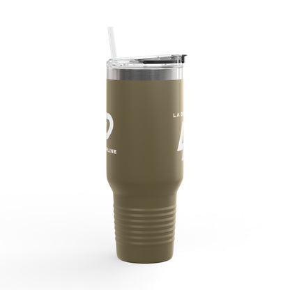 La Discipline 40oz Insulated Travel Mug — Large Stainless Steel Tumbler with Handle &amp; Straw Printify