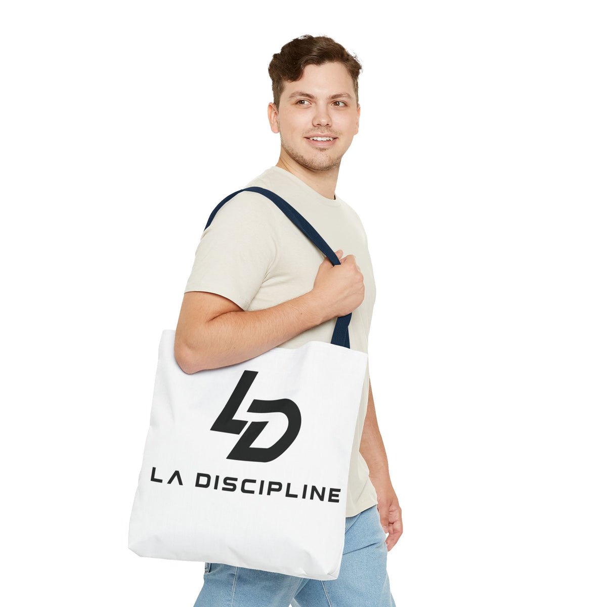 La Discipline Logo Tote Bag – Minimalist Gym &amp; Everyday Carry Printify