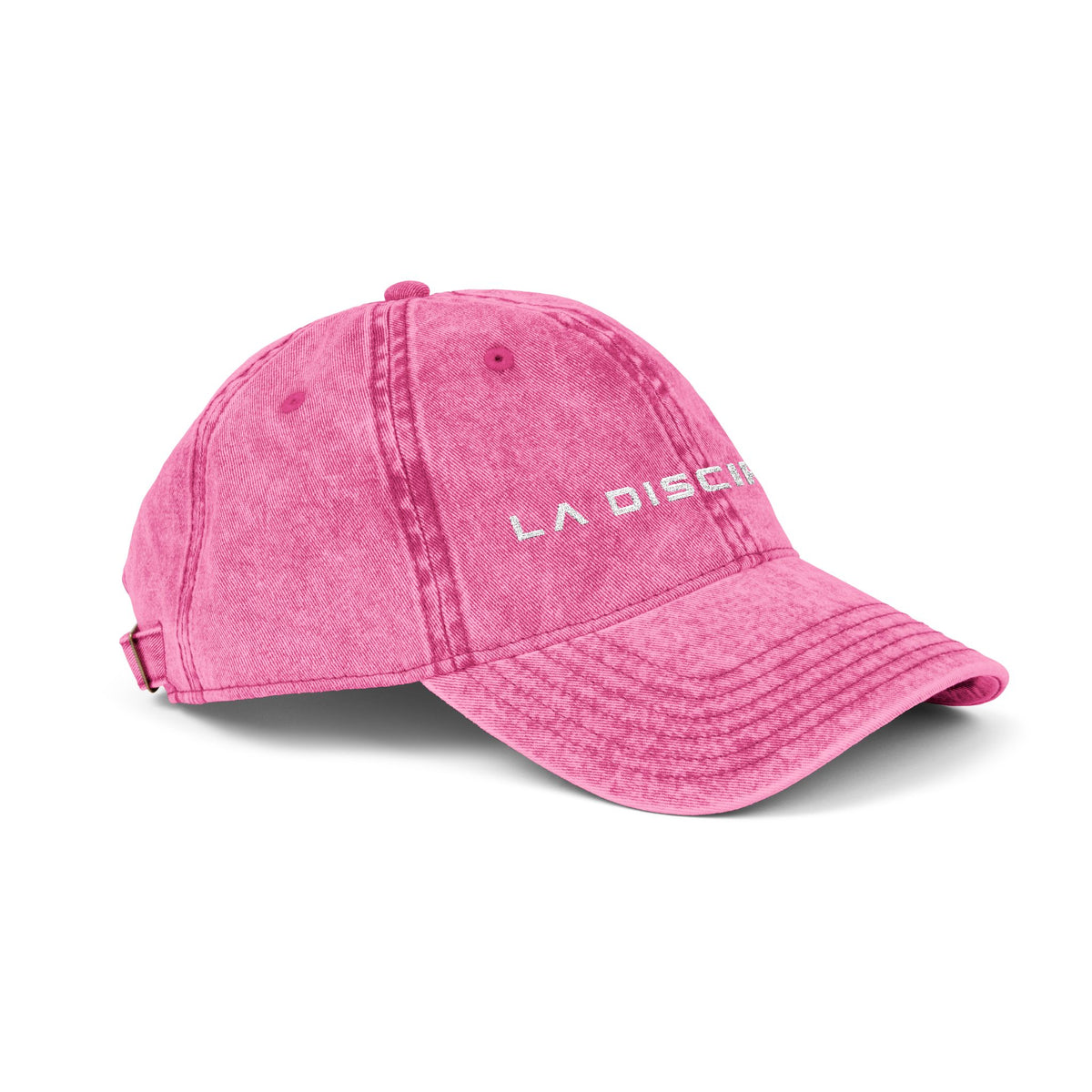 La Discipline Vintage Embroidered Cap — Washed Red Baseball Hat Printify