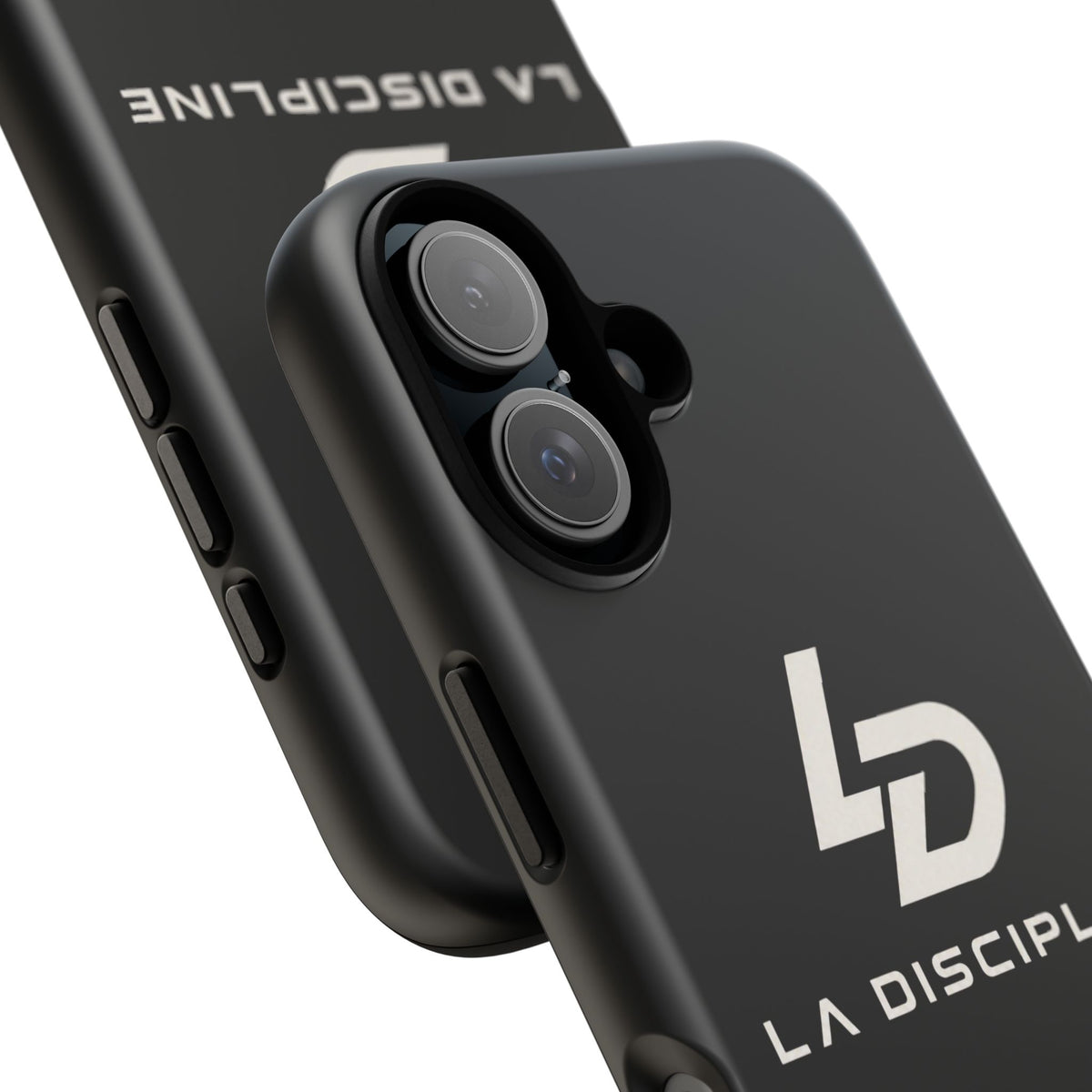 La Discipline Tough Phone Case – Black Gloss Protective Case with LD Logo Printify