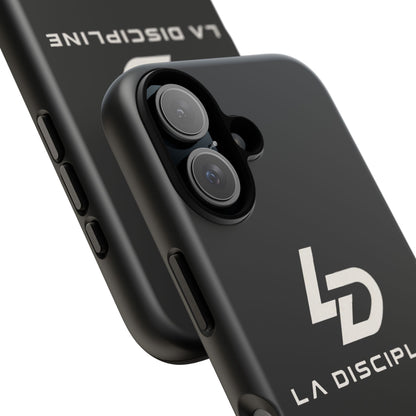 La Discipline Tough Phone Case – Black Gloss Protective Case with LD Logo Printify