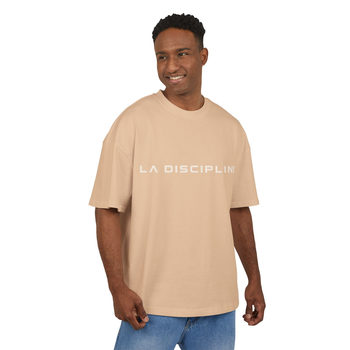 La Discipline Box Tee — Minimalist LD Logo Graphic T-Shirt Printify