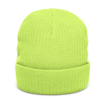 Embroidered LD Ribbed Knit Beanie — Cozy Casual Winter Hat Printify