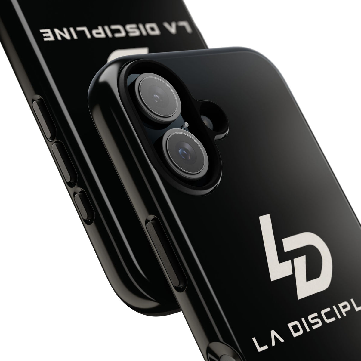 La Discipline Tough Phone Case – Black Gloss Protective Case with LD Logo Printify