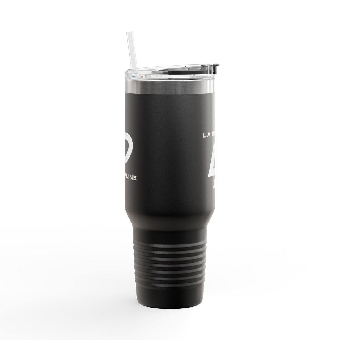 La Discipline 40oz Insulated Travel Mug — Large Stainless Steel Tumbler with Handle &amp; Straw Printify