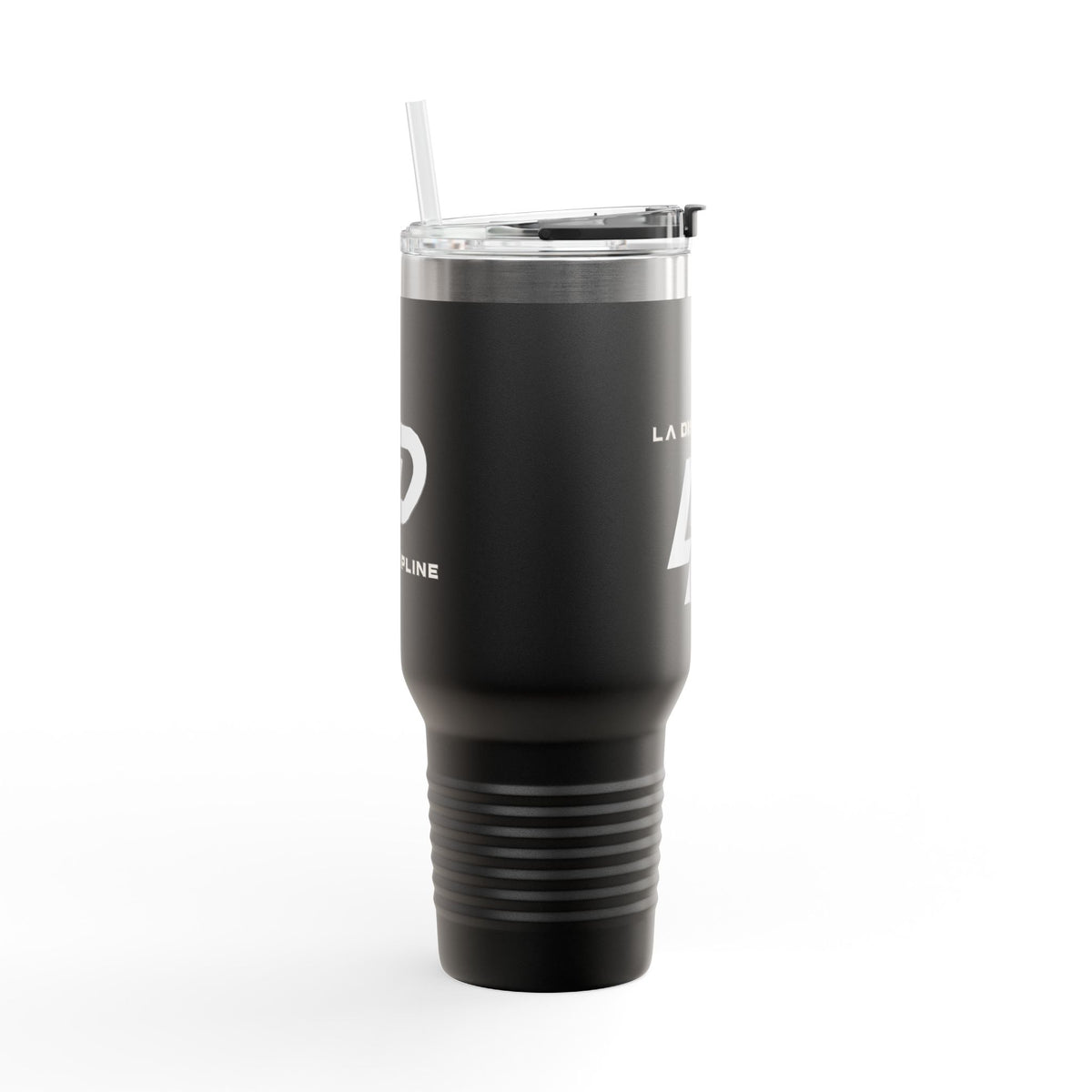 La Discipline 40oz Insulated Travel Mug — Large Stainless Steel Tumbler with Handle &amp; Straw Printify