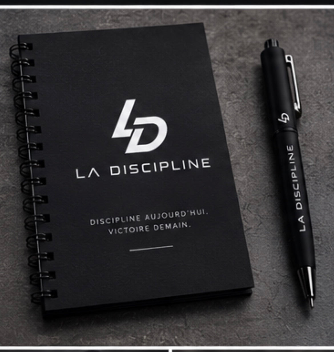 LA Discipline Hardcover Notebook — Minimalist Puffy-Cover Journal for Goal-Setting & Training Logs Printify