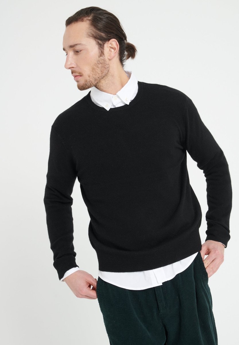 Pull col rond homme en cachemire noir - LUKE 2 Studio Cashmere8