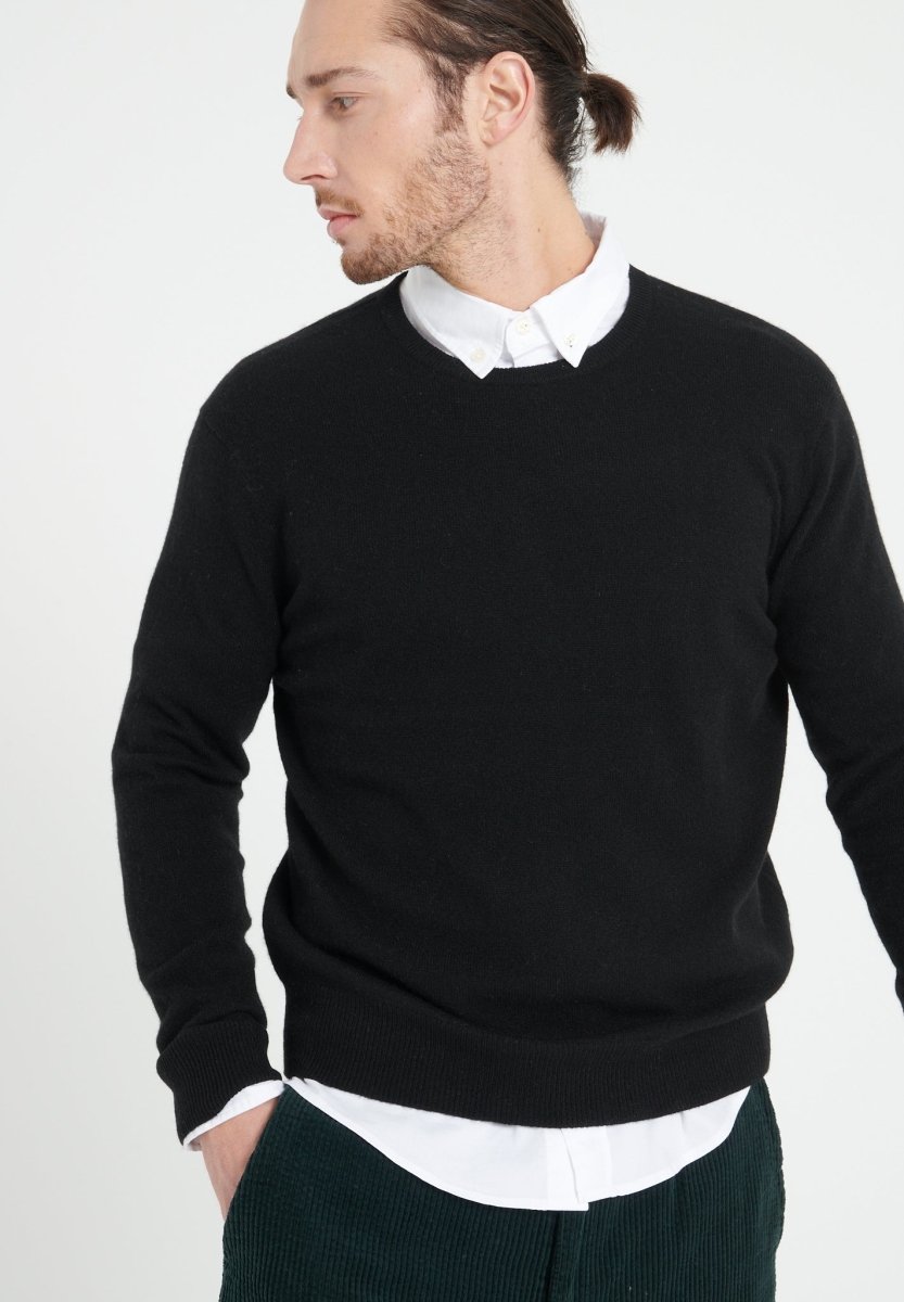 Pull col rond homme en cachemire noir - LUKE 2 Studio Cashmere8