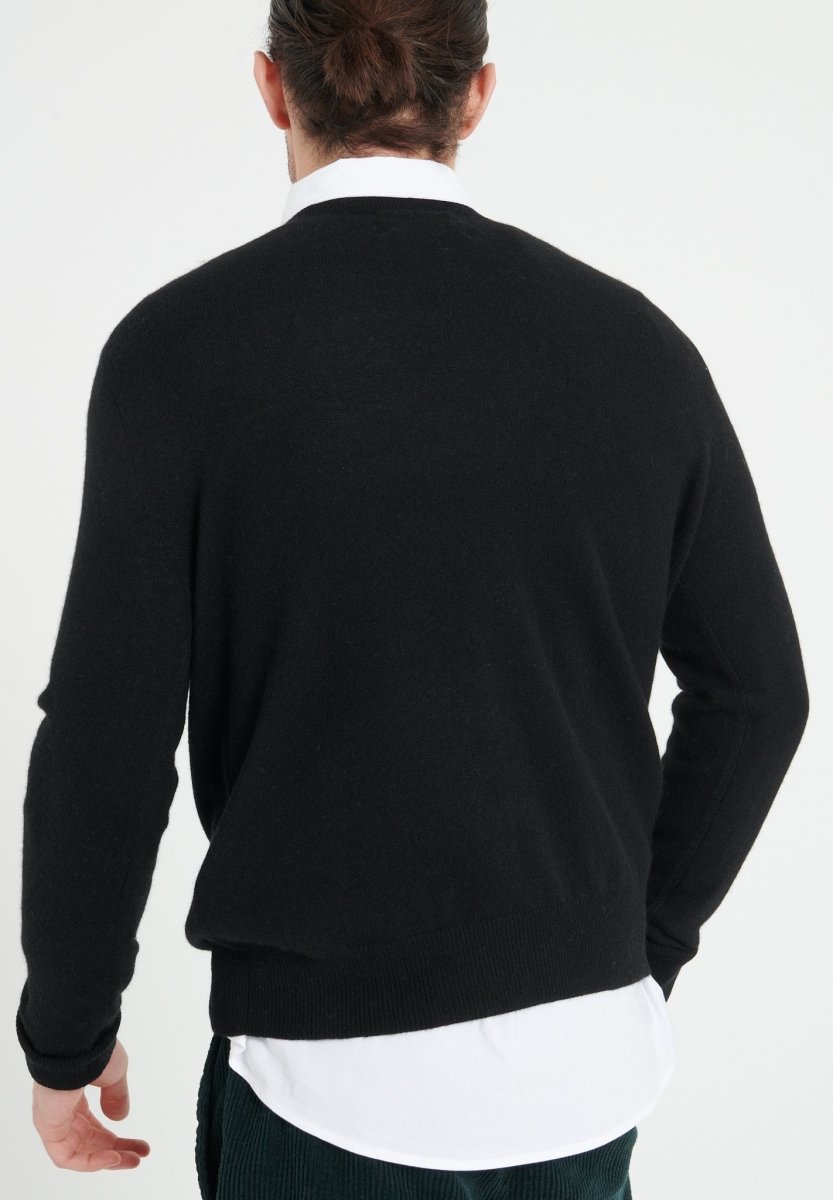 Pull col rond homme en cachemire noir - LUKE 2 Studio Cashmere8