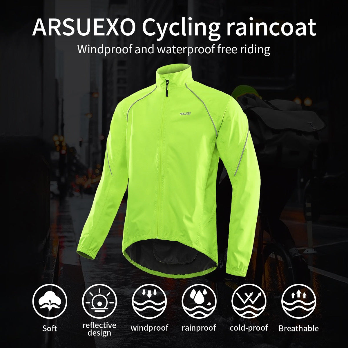 Mens Cycling Windbreaker Jackets Bicycle Raincoat Waterproof Motorcycle Clothing Outerwear Bike Jersey Lightweight Vimost Shop